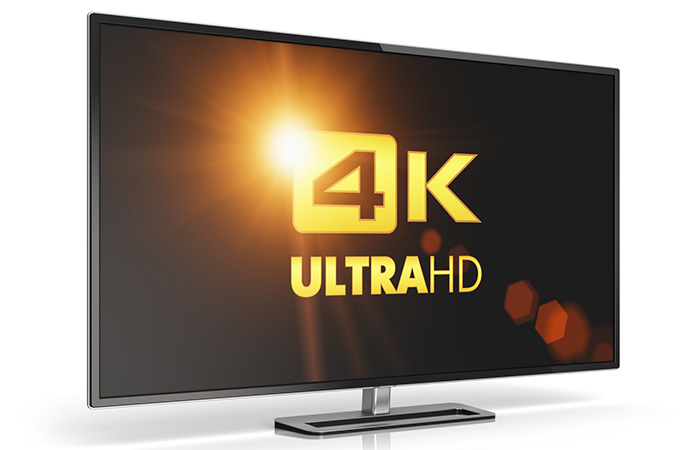 téléviseur avec logo 4k ultra hd