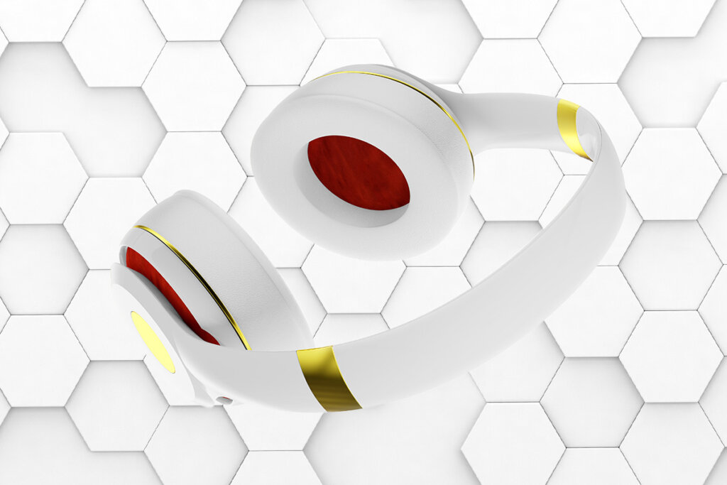 blanc rouge casque d'or