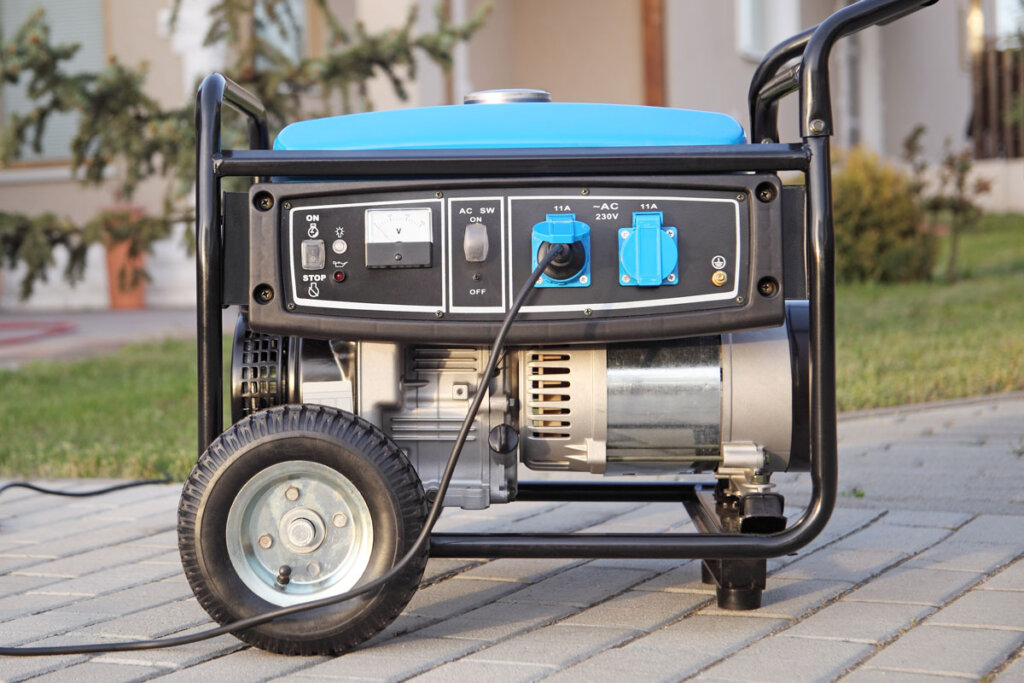 générateur d'électricité dans le jardin