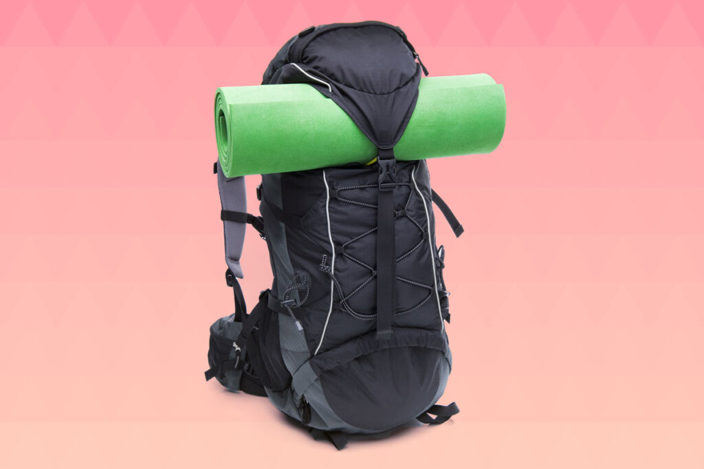 sac à dos avec matelas de camping